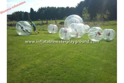 China Clear TPU Human Inflatable Bumper Bubble Ball Soccer Rental With Soft Handle for sale