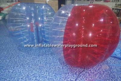 China Red / Clear Inflatable Bubble Ball For Humans , Bump Ball Game Bubble Football Suit for sale