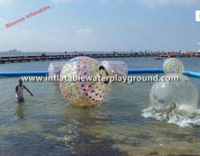 Chine Boule gonflable durable de Zorb de l'eau de point coloré pour l'amusement de flottement à vendre