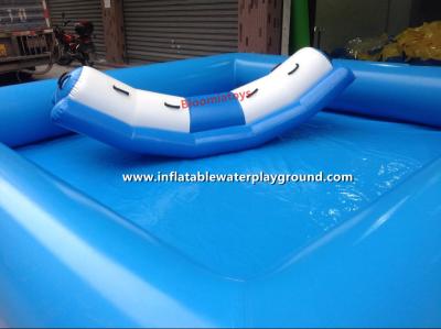 China Small Light Blue Inflatable Water Pool Toys For Water Totter , PVC Tarpaulin for sale