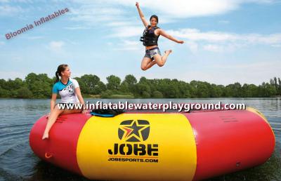 China Floatable Inflatable Water Trampoline Games , Durable Inflatable Water Jumping Bed for sale