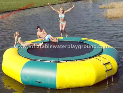 China Ocean / Lake Inflatable Water Trampoline , Outdoor Inflatable Water Bouncer Toys for sale