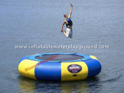 China Floating Trampoline On Water , Inflatable Aqua Jumper With Reinforced Strips for sale