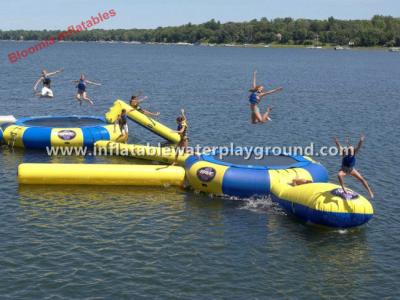 China 0.9mm Commercial Inflatable Water Trampoline Safety For Water Sports Games for sale