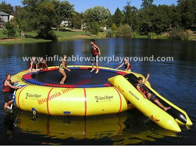 China Customized PVC Tarpaulin Inflatable Water Slide Trampoline Pool For Adults / Kids for sale