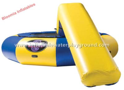 China Floating Swimming Inflatable Water Trampoline With Slide , Inflatable Combo Bouncers for sale