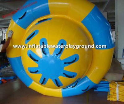 China Splash Fun Inflatable Saturn Rocker , PVC Tarpaulin Inflatable Water Rotating Top for sale