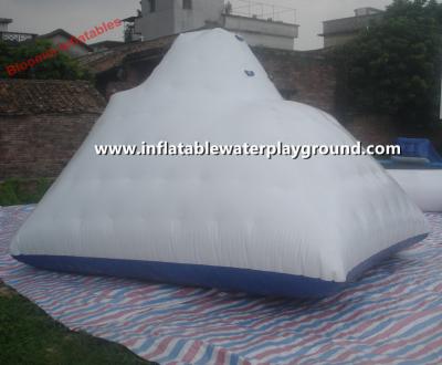 China White Large Inflatable Iceberg Rentals , 3.7mH Inflatable Water Mountain for sale