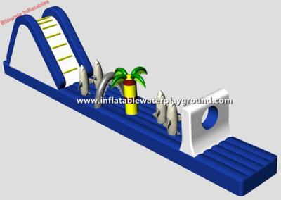 China 3mH Inflatable Water Games With Slide , Inflatable Water Obstacle For Pool for sale