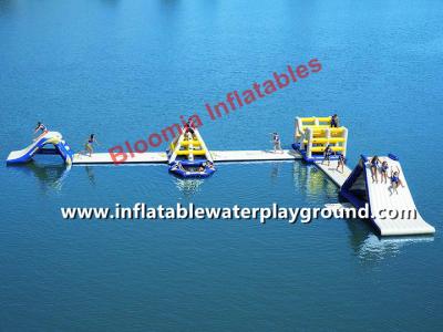 China Durable Inflatable Slide Water Park With Runway For Kids Or Adults for sale