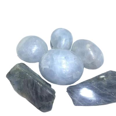 China Wholesale High Quality Natural Gemstone Celesite Crystal Polished Blue Calcite Palm from Europe for sale