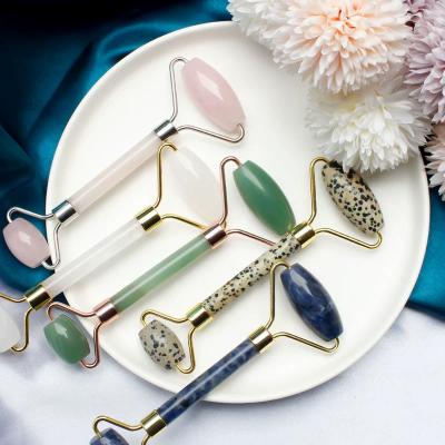 China China natural jade roller massager crystal beauty slimming massage dredge double main muscles deaf massage roller for sale