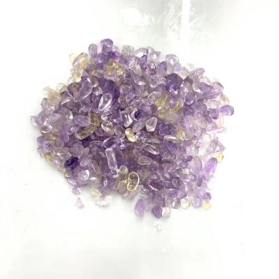 China Wholesale Natural Amethyst Healing Crystals Stone Europe Citrine Citrine Tumbled Citrin Amethyst Gravel for sale