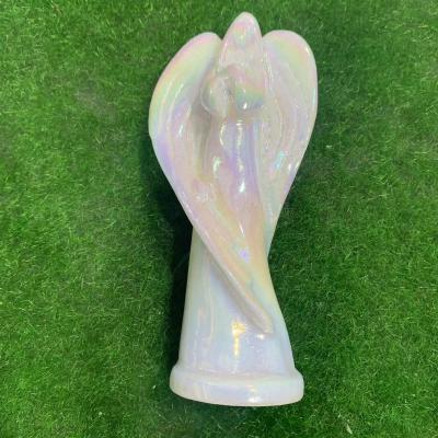 China Wholesale Europe Natural Crystal Gem Carving Angel Aura Angel Virgin Mary Angel Statue for sale