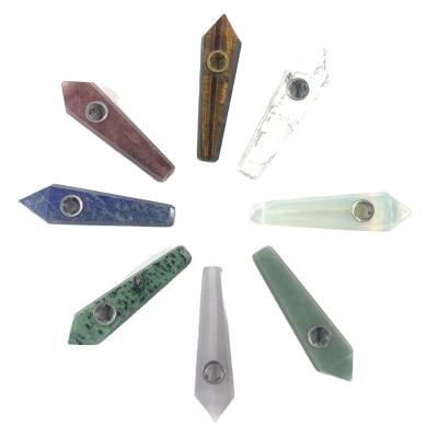 China Wholesale Crystal Tobacco Pipe Accessories, Rough Stone Crystal Smoking Pipes Natural Quartz Healing China Weed for sale