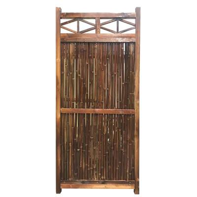 China Garden Fence bamboo outdoor fencing with floor mountings outside slat plastic fence for sale