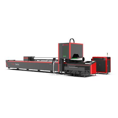 China 1kw 1500w raycus water cooled laser cutting machine with rotary attachment for metal pipe cutting for sale