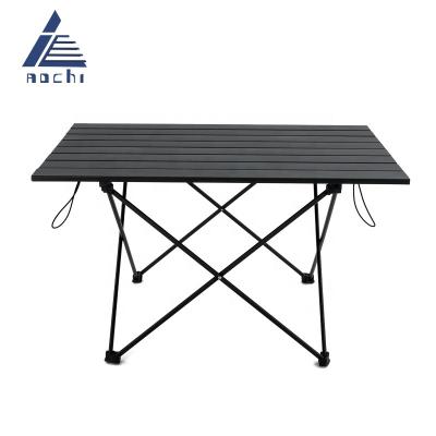 China 2021 New Design Sturdy Aluminum Folding Outdoor Rectangle Picnic Table Portable Adjustable Camping Tables for sale