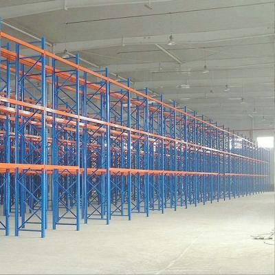 China Corrosion Protection Industrial Warehouse Heavy Duty Steel Blue And Orange Pallet Selective Drawing Shelving System for sale