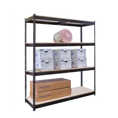 China Durable Rivet Iron Light Duty Steel Angle Rack Boltless Shelving for sale