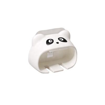 China Lovely Cartoon Panda Bathroom Stocked Wall Mounted Toothbrush Holder for sale