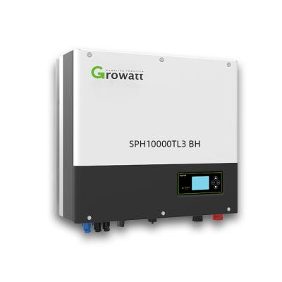 China Growatt Super Solar Hybrid Inverter SPH 6000 TL3 BH 6kw 230v 400v 3 Phase 2 MPPT Solar Hybrid Inverter 6000w 423/505/198 for sale