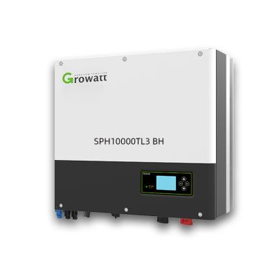 China 6kw 230v 400v 3 Phase 2 MPPT Inverters 6000w Growatt Solar Hybrid Inverter SPH 6000 TL3 BH Inverter 423/505/198 for sale