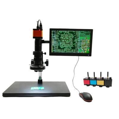 China Measuring/Repairing Digital 11.6 Inch Industrial LCD Video Microscope Camera Kit VMS14M33-MW+B116-HD Cheap Tool 14MP Electron Microscope for sale