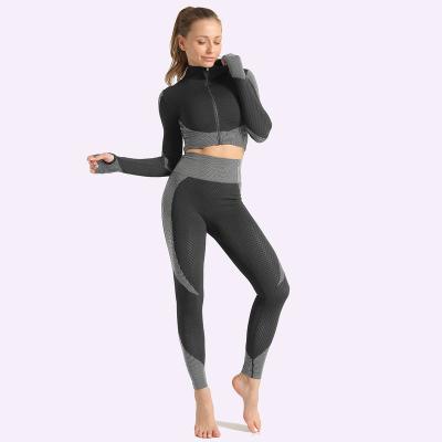 China Hot Selling Breathable Work Out Gym Fitness Sport Comfortable Breathable Ladies Long Sleeve Yoga Crop Top for sale