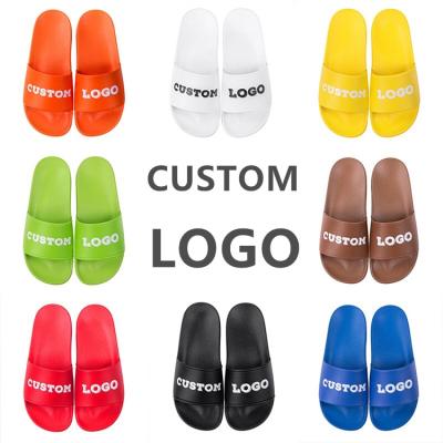 China Latest New Fashion Trend OEM Designer Slippers Plain Plain Men Slippers Flat Custom Logo Slippers For Women for sale