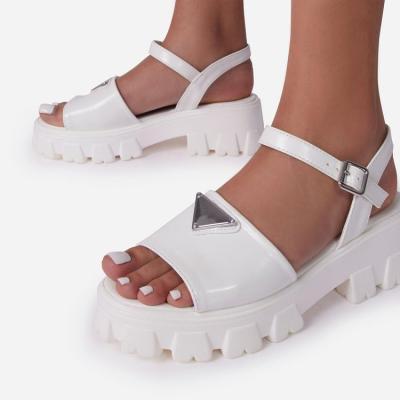 China New Design Anti-odor High Heels Women Sandals Summer Beach Slides Outdoor Slippers Fashion Lady Slippers Platform for sale