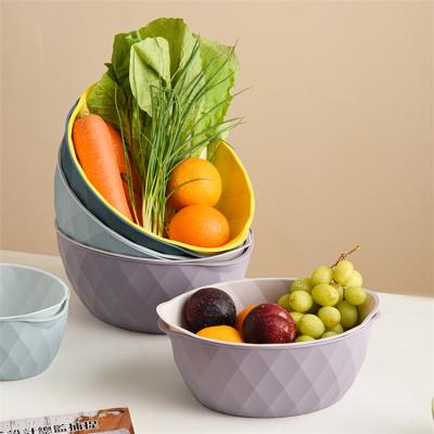 China Household Kitchen Fruit Vegetable Drying Storage Basket Sustainable Vegetables Washing Fruits Drain Basin for sale