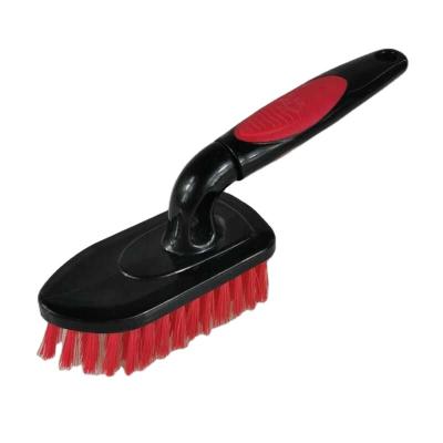 China Sustainable PP TPR Cleaning Scrub Brush Kitchen Floor Scrub Brush With Soft TPR Handle for sale