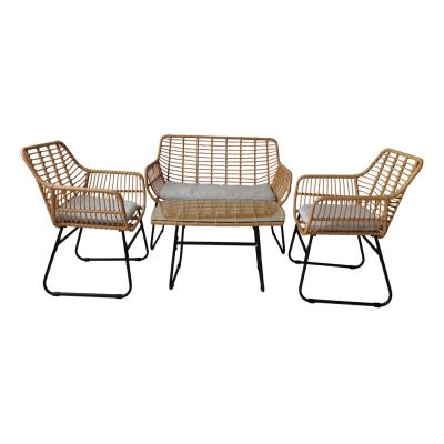 China Hot Sale PE Rattan Easy Carrying Outdoor Popular Chairs And Table for sale