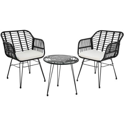 China Hot Sale PE Rattan Easy Carrying Outdoor Popular Chairs And Table for sale