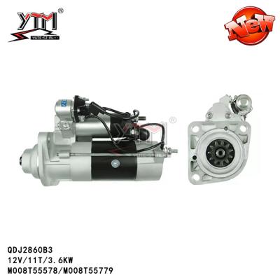 Cina il motorino di avviamento di 12V 3.6KW Mitsubishi per i ricambi auto di Benz Truck BZ64371 argenta il colore M008T55779 3841359 in vendita