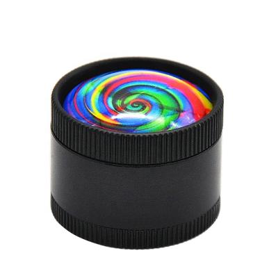 China Herb Grinder 30MM Custume 3D Top Cabinet Herb Grinder Zinc Alloy BLACK Metal 2021 Hot Selling Popular for sale