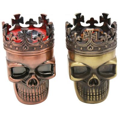 China Unique design zinc alloy fancy skull weed grinder dry weed grinder 2021 small smoking accessories for sale