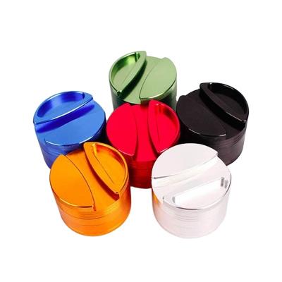 China Large 75Mm Minimalist 4 Layers Aluminum Alloy Metal Cigarette Tobacco Herb Weed Big Grinder for sale