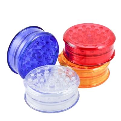 China CNC Sharp Teeth Round Hard Herb Cigar Tobacco Plastic Grinder Herbal Smoke 3 Layers for sale