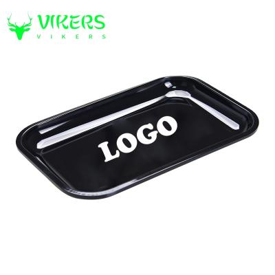 China Hot Sale Tobacco Rolling Tray Tin Tobacco Metal Rolling Tray Custom Made With Magnetic Lid for sale