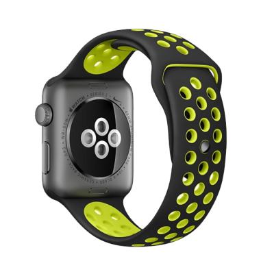 China Breathable Water Resistant Silicone Strap For Apple Watch Band 44Mm/40Mm 42Mm/38Mm for sale