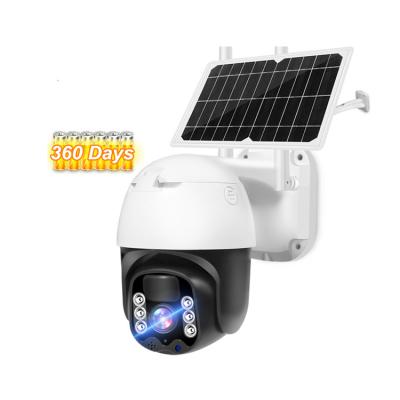 China Human Motion Tracking Camhipro APP 1080P Color Night Vision Waterproof IP67 Solar Security 4G Solar Camera for sale