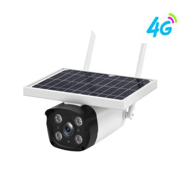 China Human Motion Tracking Bullet 1080P Full Color Night Vision 4G Sim Card Surveillance Outdoor Solar CCTV Camera for sale