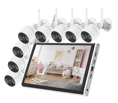 China Human Motion Tracking 10.1 Inch 1080P Face Detection CCTV 8Ch Nvr Kit Wireless Security System Camera for sale