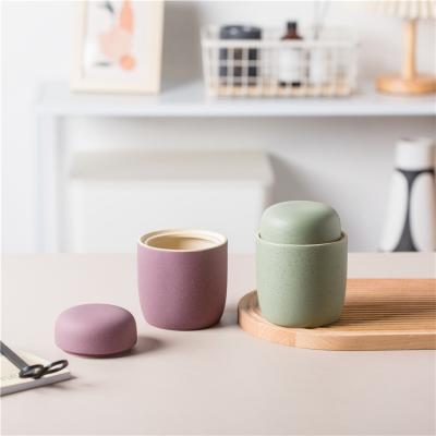 China Modern Nordic Home Style Decoration Containers Large Matte Modern Customize Empty Candle Jar With Lids for sale