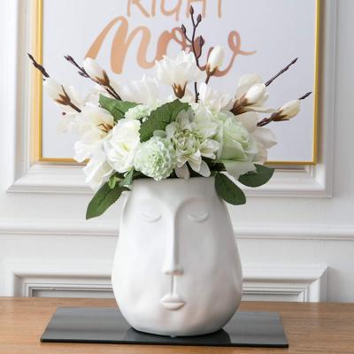 China New Design Eco-friendly Wedding Decorative Modern Floral Vase Home Decor Vases Tabletop Ceramic Flower Vase for sale