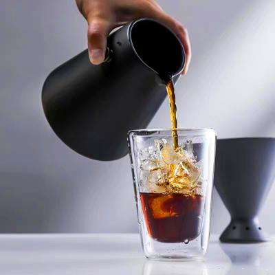 China High Quality Sustainable Filter Paper Cup Pour Over Coffee Maker Coffee Pot Tea And Coffee Pouring Pot Set With Drip for sale