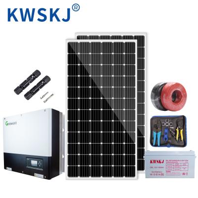 China Solar Home System Electricity Energy Generator 5000w 5kw 5kva Hybrid Solar Battery Installation Free Price for sale