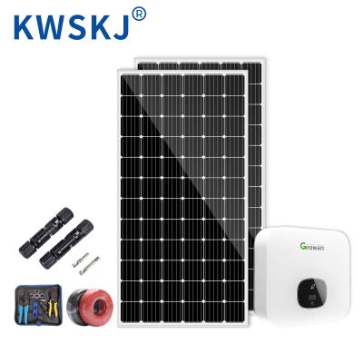 China Residential 5kw Rooftop Home Rack On Grid Panel / Grid Link Generation Solar Energy Systems Price Solar Powered Full Circuit Home Use for sale